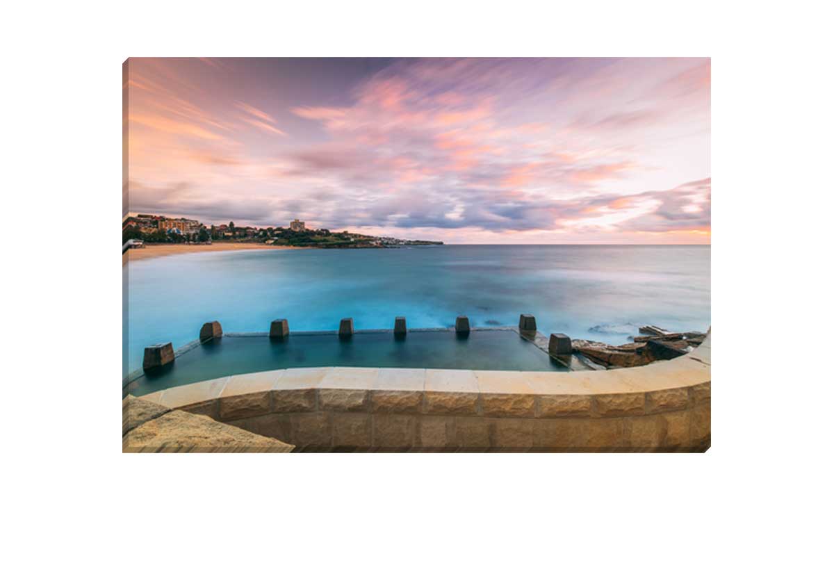 Sunset over Bronte Beach | Canvas Wall Art Print