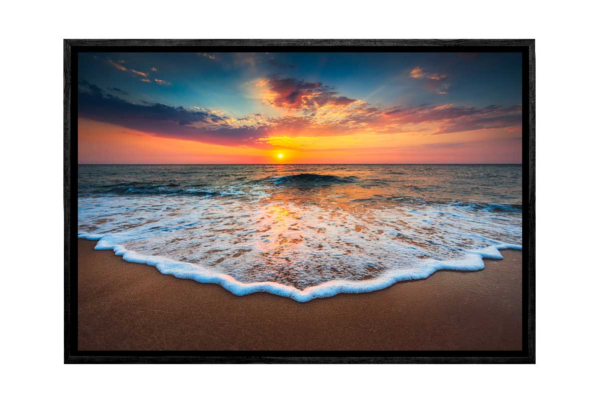 Sunset Beach Scene 2 | Canvas Wall Art Print