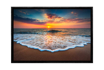 Sunset Beach Scene 2 | Canvas Wall Art Print