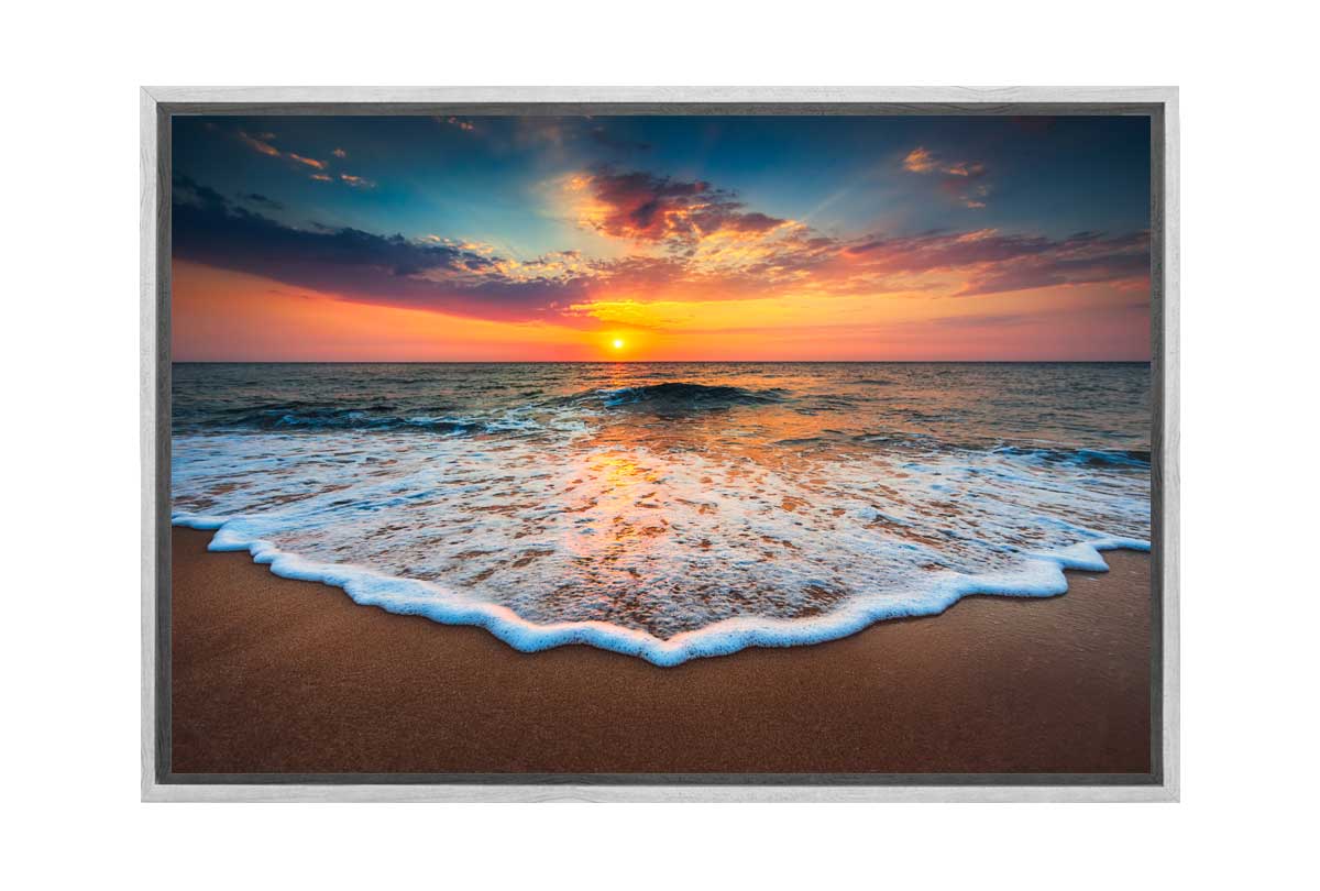 Sunset Beach Scene 2 | Canvas Wall Art Print