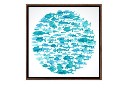 Fish School | Canvas Art Print