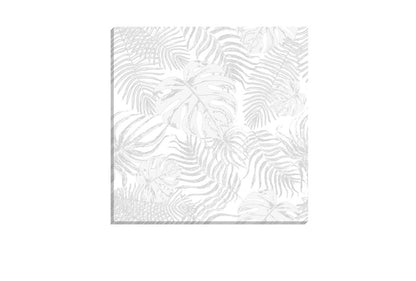 Grey Monstera & Palm leaves | Canvas Wall Art Print