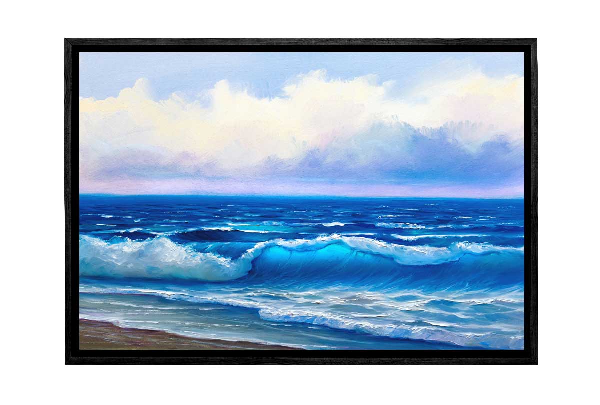 Luminous Waves Painting | Canvas Wall Art Print