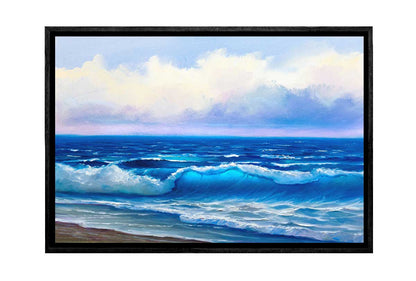 Luminous Waves Painting | Canvas Wall Art Print