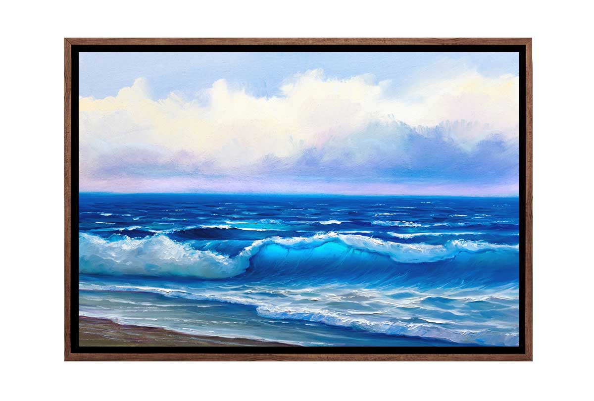 Luminous Waves Painting | Canvas Wall Art Print