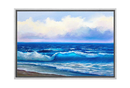 Luminous Waves Painting | Canvas Wall Art Print