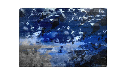 Blue, Grey and Black Abstract | Canvas Wall Art Print