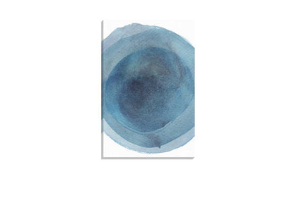 Blue Watercolour Circle | Canvas Wall Art Print