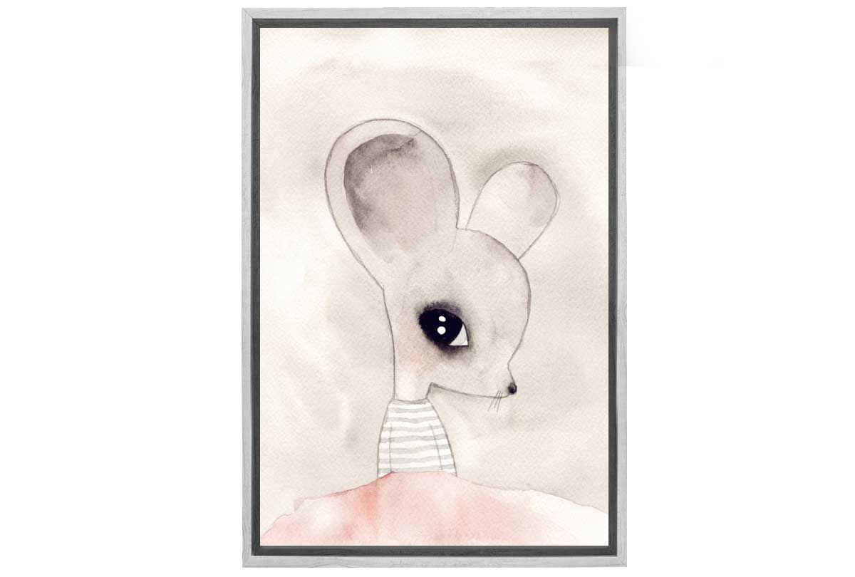 Pretty Mouse Watercolour | Canvas Wall Art Print
