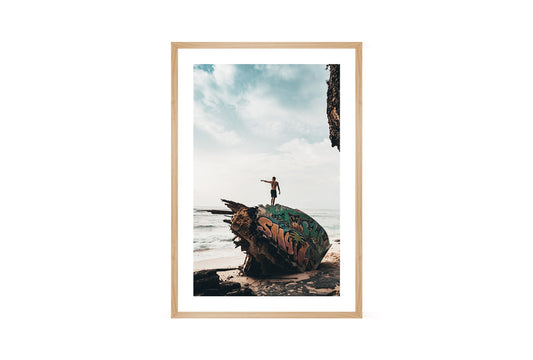 Surf’s Up Beach Shipwreck | Wall Art Print