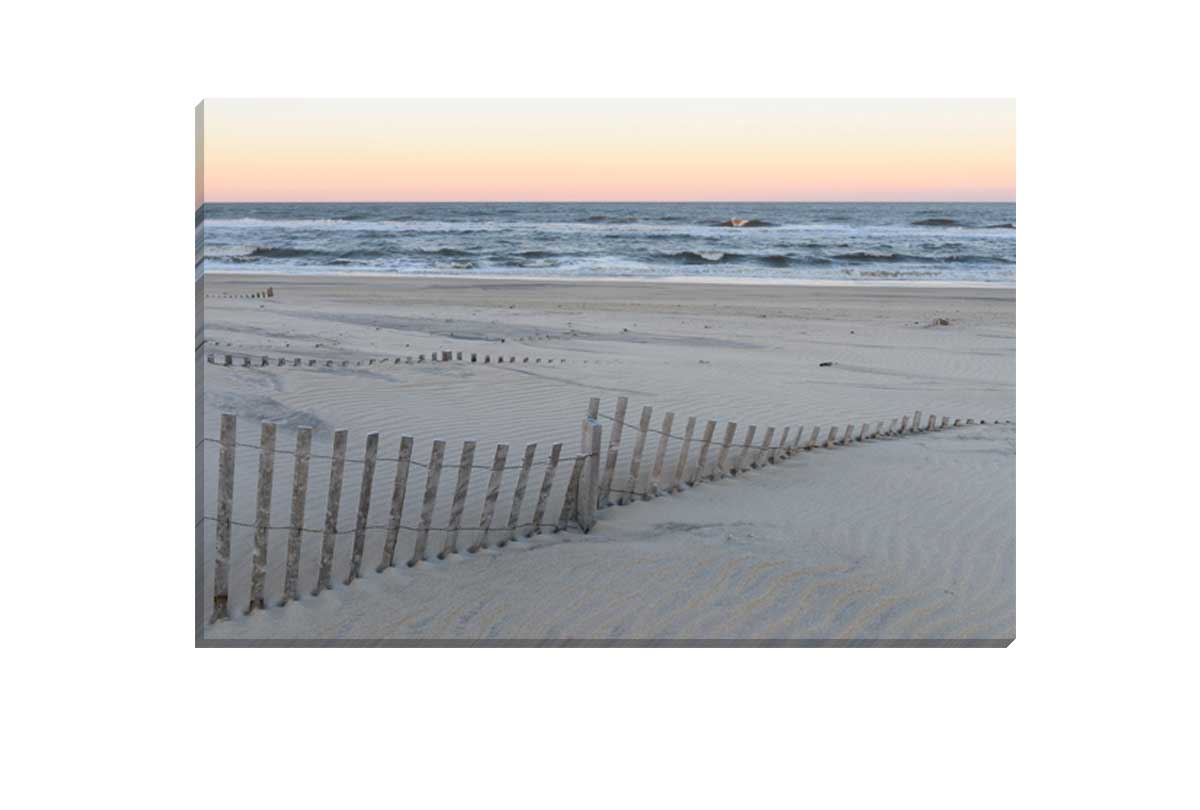 Sand Dune Fences | Canvas Wall Art Print