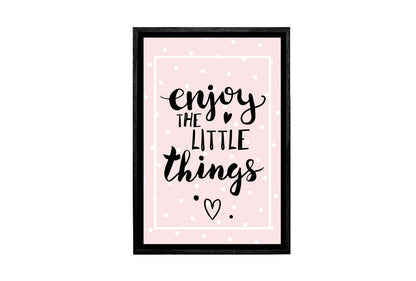 Enjoy the Little Things Pink | Scandinavian Kid's Wall Art Print