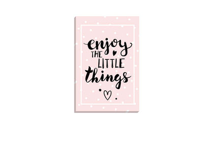 Enjoy the Little Things Pink | Scandinavian Kid's Wall Art Print