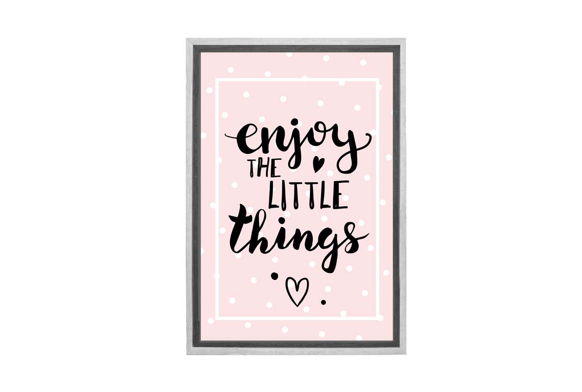 Enjoy the Little Things Pink | Scandinavian Kid's Wall Art Print