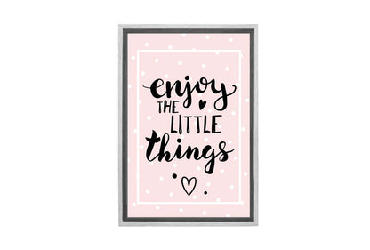 Enjoy the Little Things Pink | Scandinavian Kid's Wall Art Print