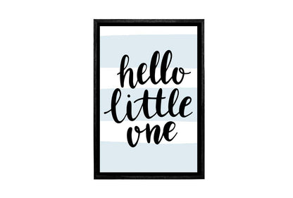 Hello Little One Teal | Scandinavian Kid's Wall Art Print