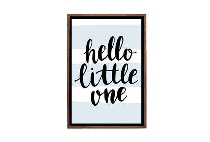 Hello Little One Teal | Scandinavian Kid's Wall Art Print