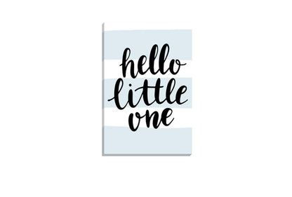 Hello Little One Teal | Scandinavian Kid's Wall Art Print