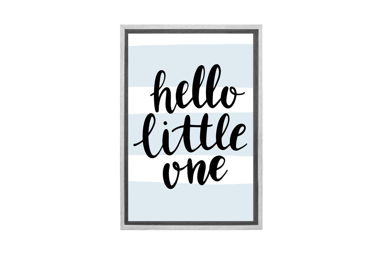 Hello Little One Teal | Scandinavian Kid's Wall Art Print