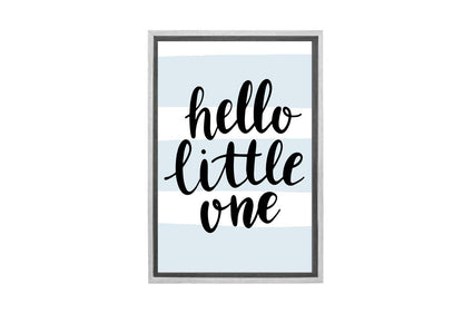 Hello Little One Teal | Scandinavian Kid's Wall Art Print