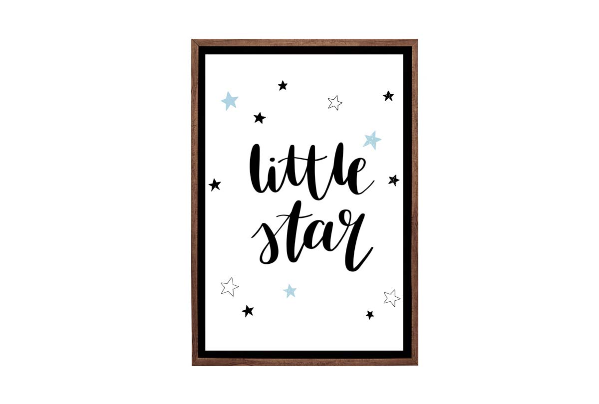 Little Star Blue | Scandinavian Kid's Wall Art Print