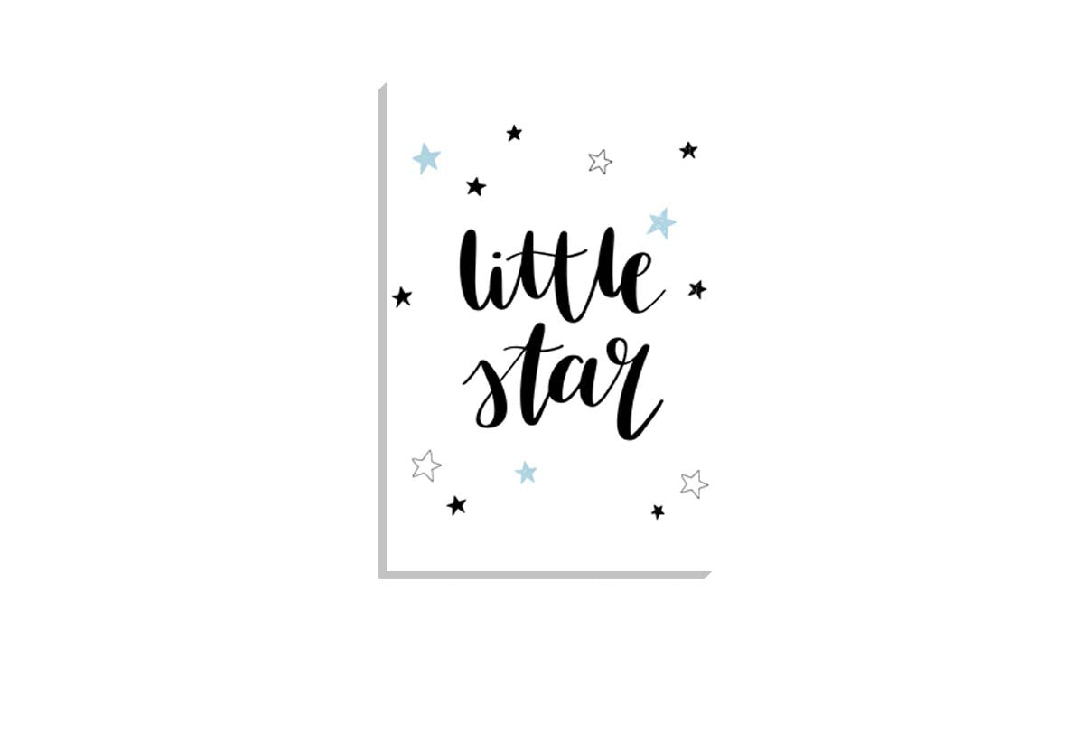 Little Star Blue | Scandinavian Kid's Wall Art Print