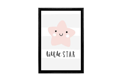 Little Star Pink | Scandinavian Kid's Wall Art Print