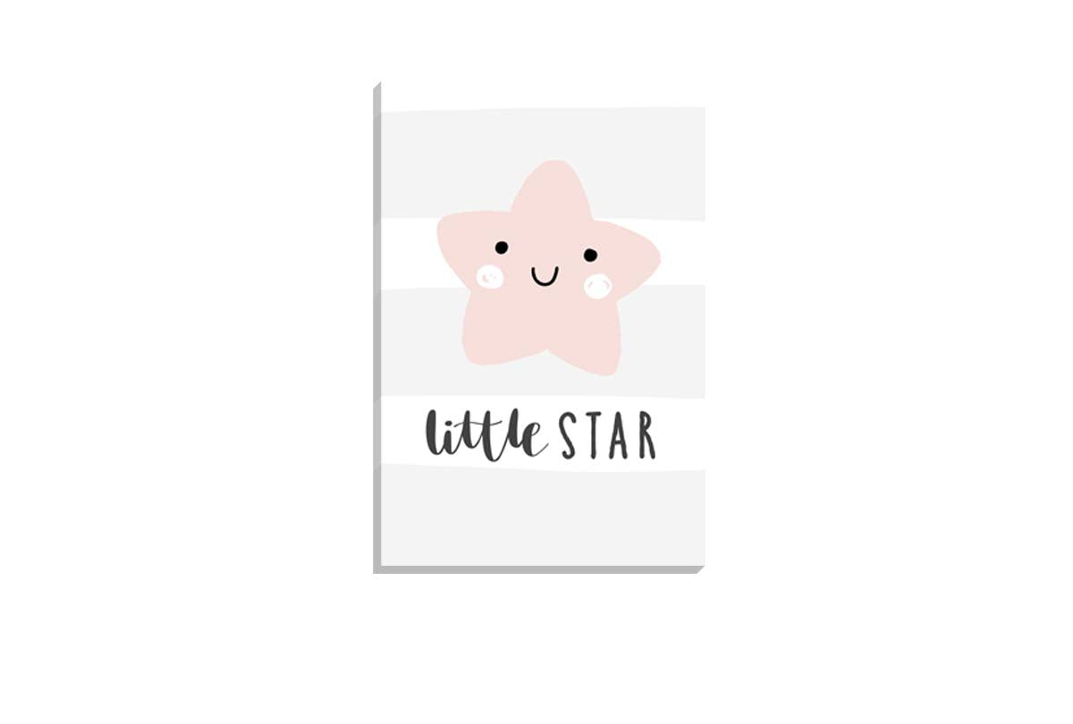 Little Star Pink | Scandinavian Kid's Wall Art Print