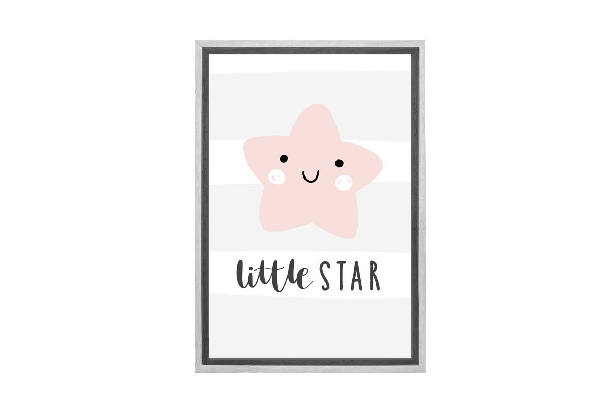 Little Star Pink | Scandinavian Kid's Wall Art Print