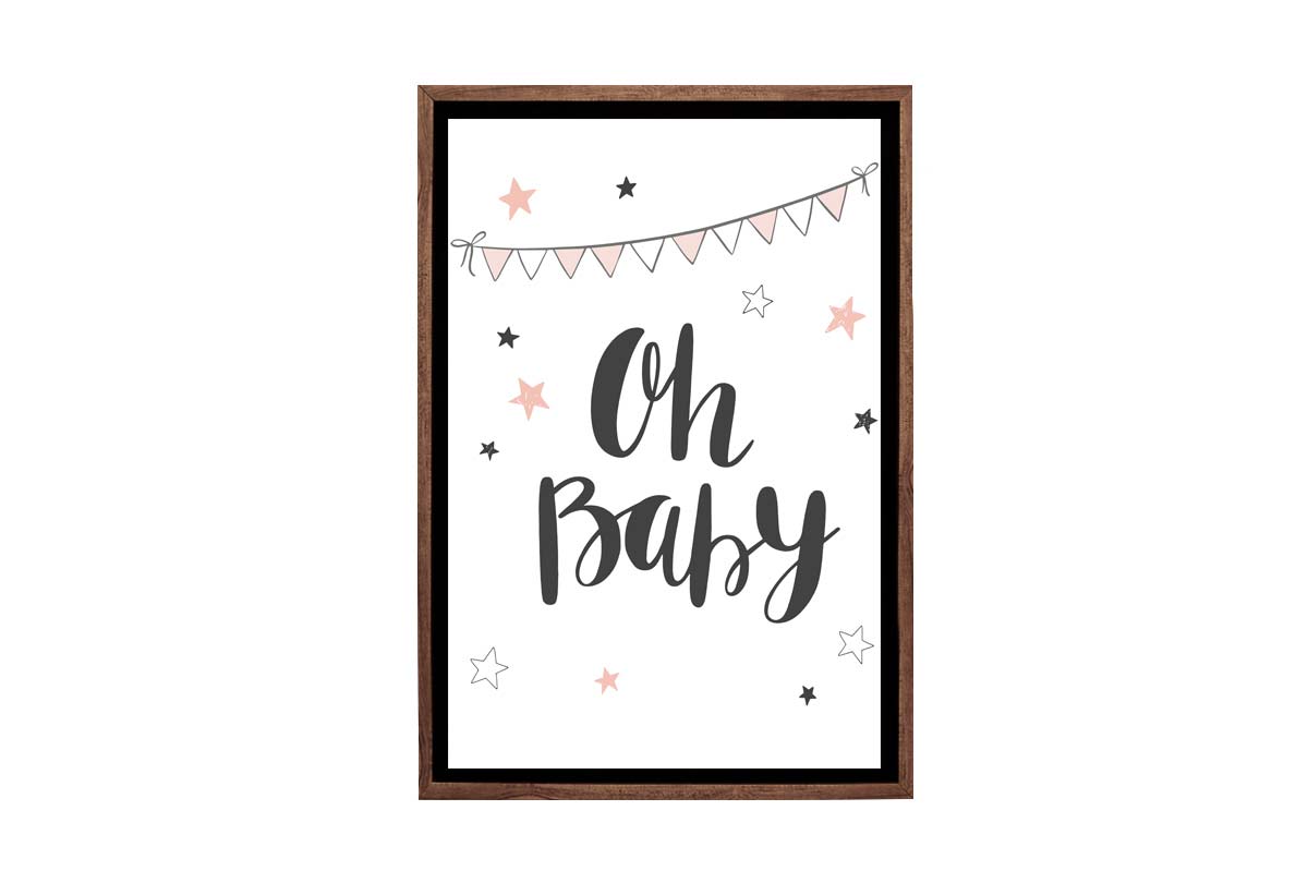 Oh Baby Pink | Scandinavian Kid's Wall Art Print