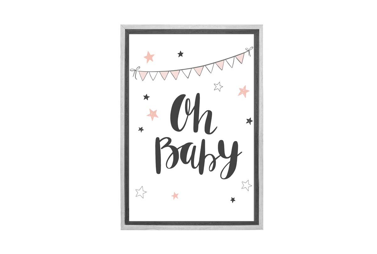 Oh Baby Pink | Scandinavian Kid's Wall Art Print