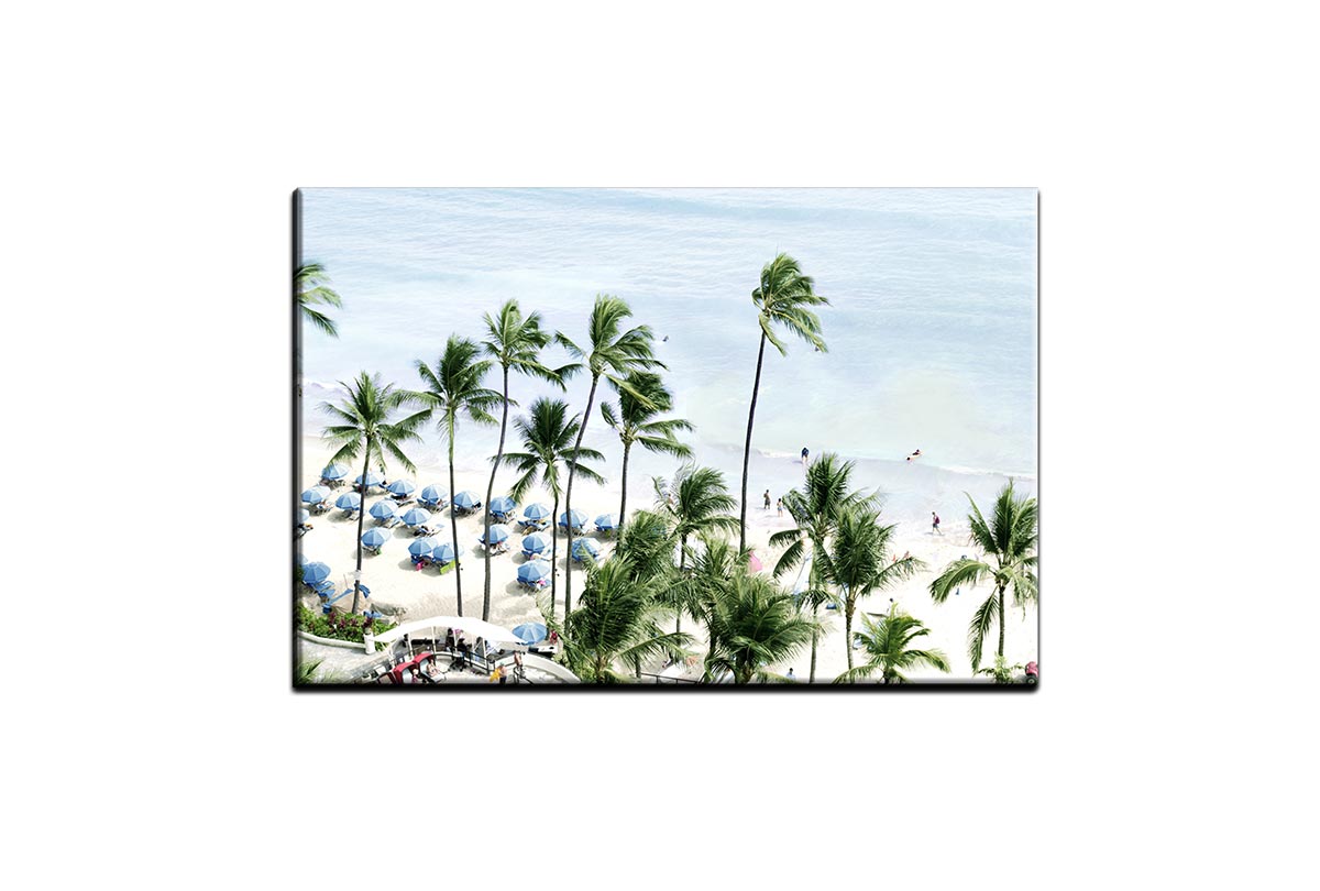 Waikiki Beach Hawaii Canvas Wall Art Print