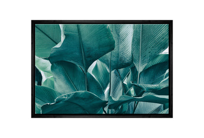 Tropical Leaves Blue Tone | Canvas Wall Art Print