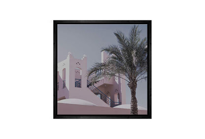 Pink House, Egypt | Canvas Wall Art Print