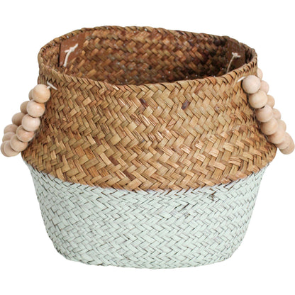 Belly Basket Blue/nat Beads