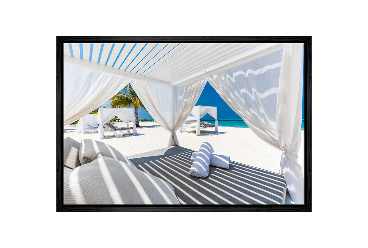 Tropical Beach Cabana | Beach Wall Art Print