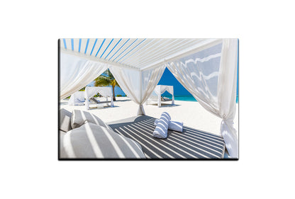 Tropical Beach Cabana | Beach Wall Art Print