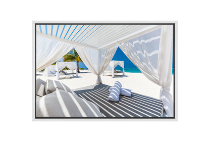 Tropical Beach Cabana | Beach Wall Art Print