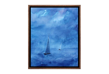 Boat on Stormy Sea | Canvas Wall Art Print