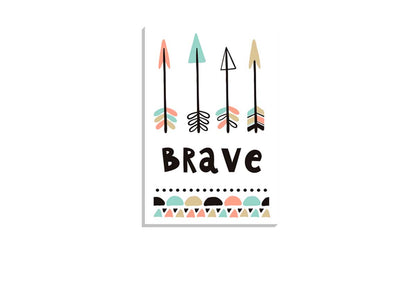 Brave | Boho Kids Print | Canvas Wall Art Print