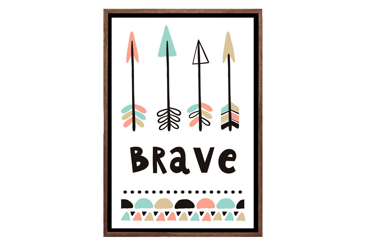 Brave | Boho Kids Print | Canvas Wall Art Print