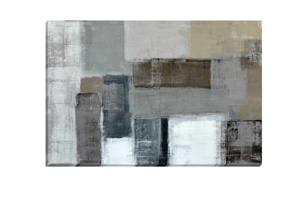 Grey and Brown Abstract | Canvas Wall Art Print