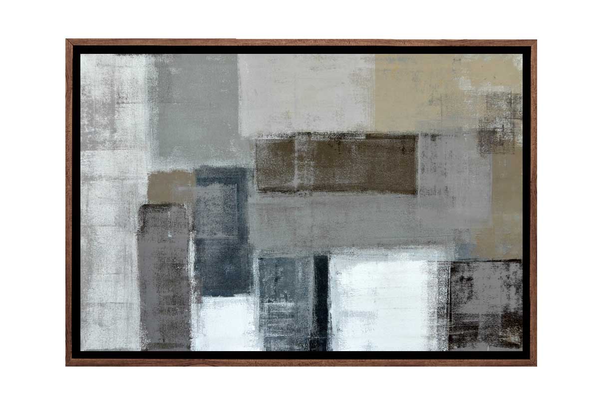 Grey and Brown Abstract | Canvas Wall Art Print