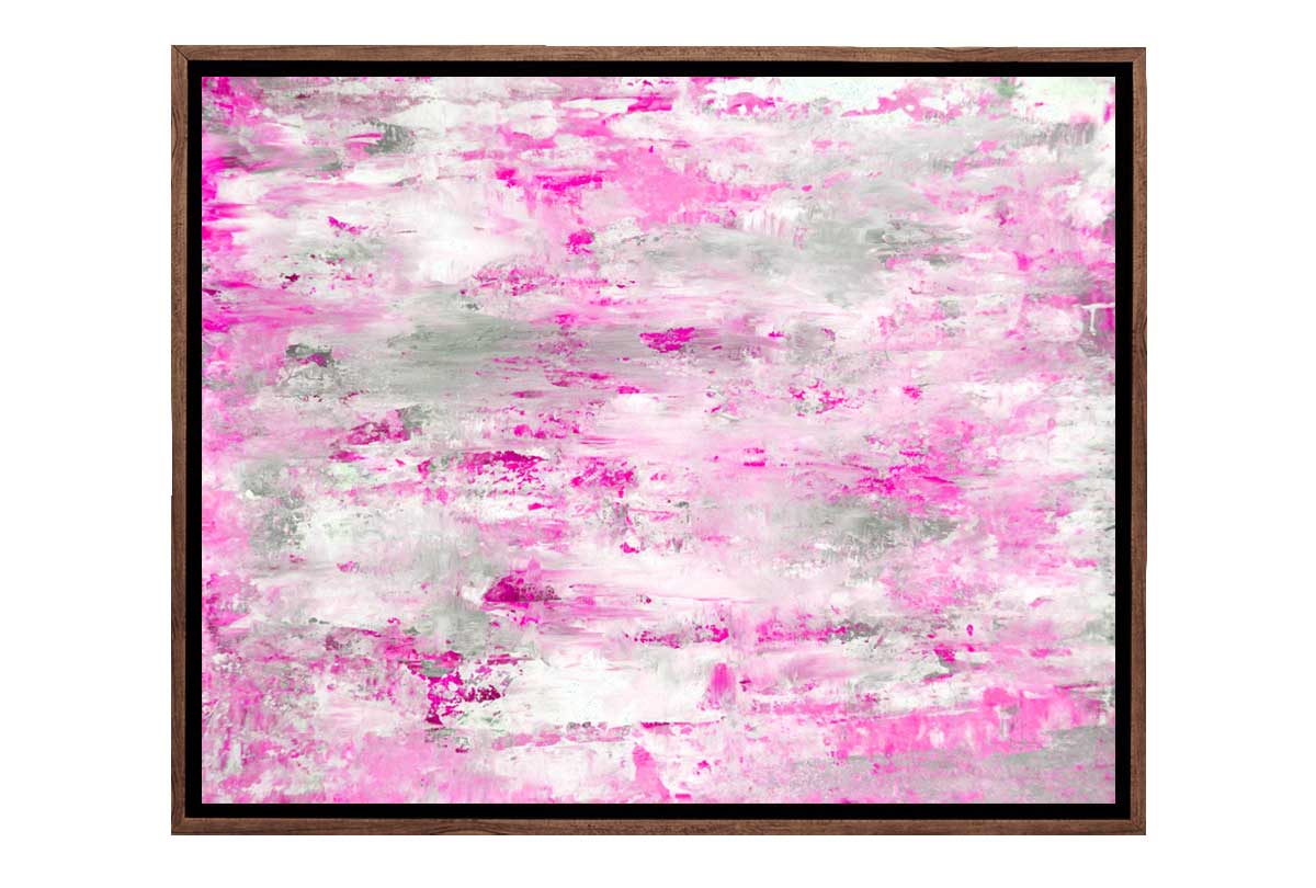 Pink & Grey Abstract | Landscape Wall Art