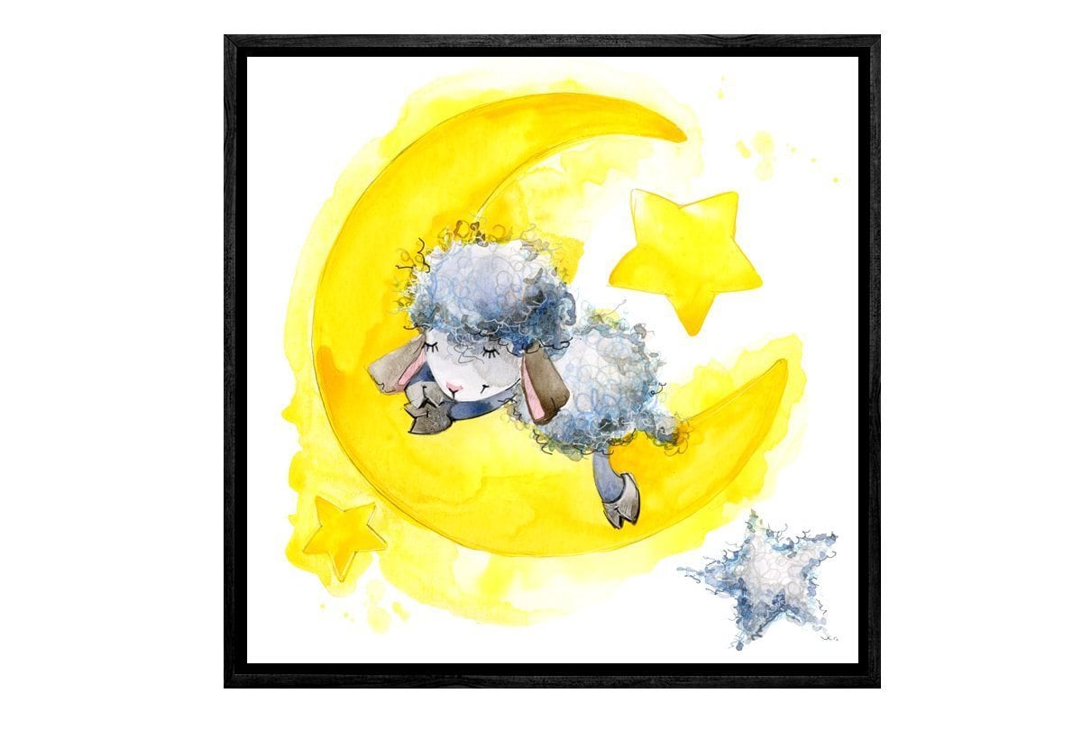 Lamb Baby Moon | Canvas Wall Art Print