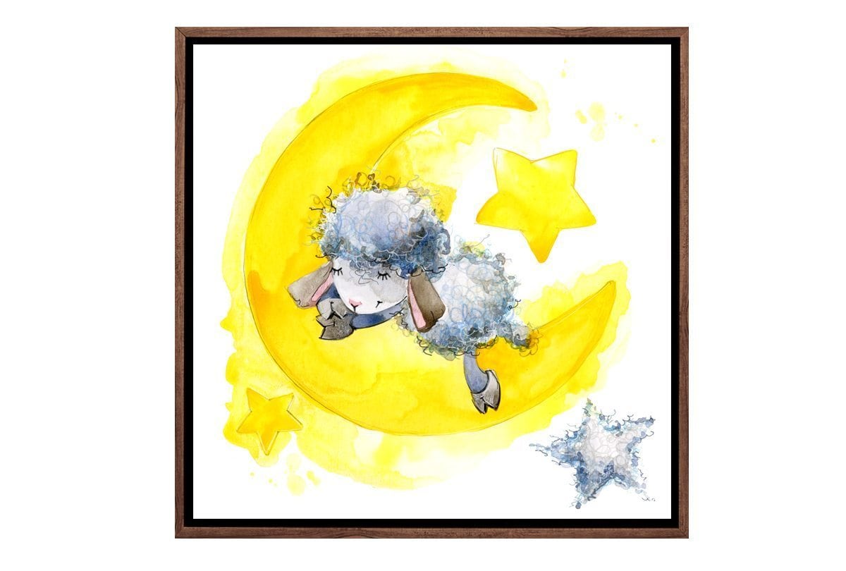 Lamb Baby Moon | Canvas Wall Art Print