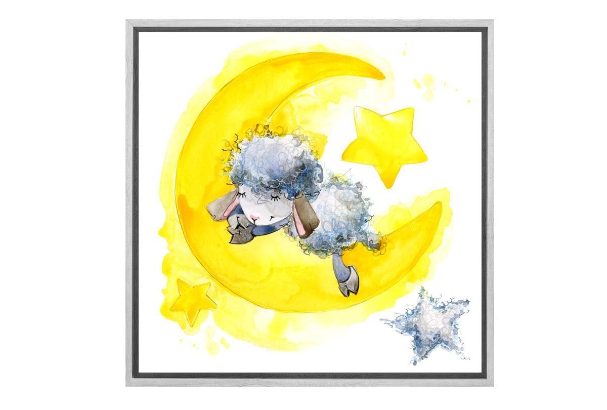 Lamb Baby Moon | Canvas Wall Art Print