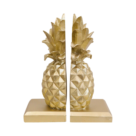 Gold pineapple bookends