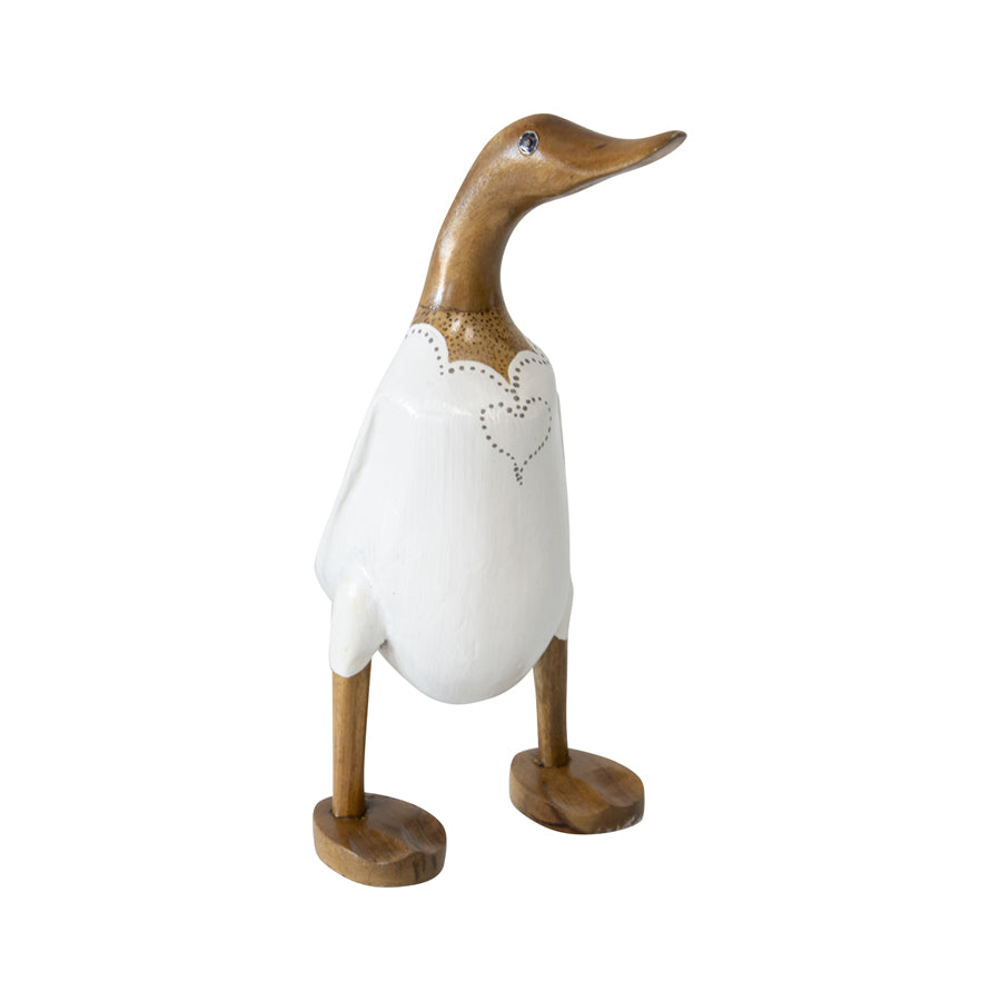 Hand Carved Wooden Duck Decoration Child