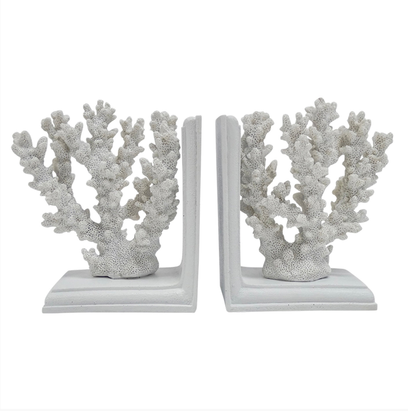 Coral Book End Set White